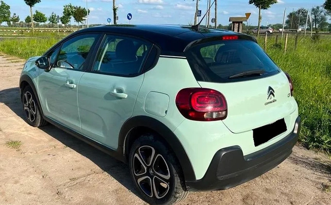 Citroen C3 cena 45900 przebieg: 57600, rok produkcji 2019 z Zduńska Wola małe 67